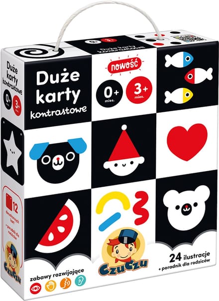 CzuCzu - Contrastkaarten voor Baby's - 0+ en 3+ Maanden