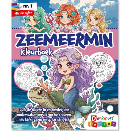 Denksport Junior Puzzelboek - Zeemeermin Kleurboek, editie 1