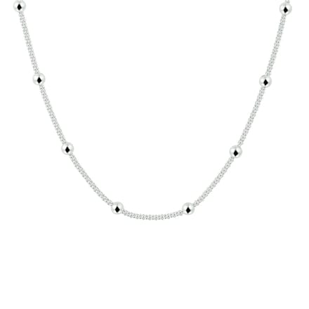 Glams Ketting Bolletjes 3,0 mm 42 + 3 cm - Zilver