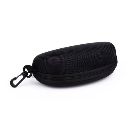 Brillenkoker - Hardcase - Ritssluiting - Met Clip - Stof - Zwart