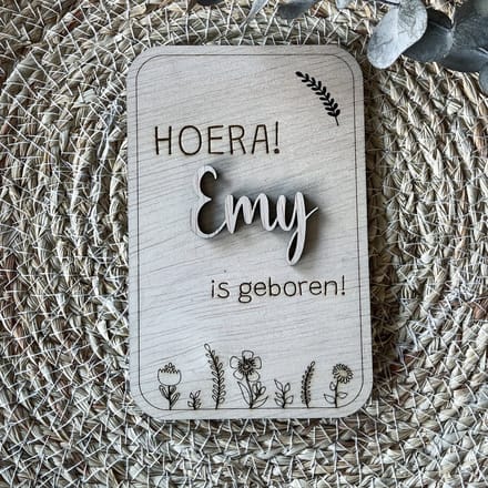 Felicitatiekaart geboorte meisje