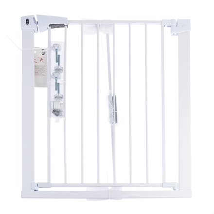 TIAKI Wit Hondenrek met Verlengstuk van 7 cm - hoogte 76 cm, breedte 75 tot 82 cm