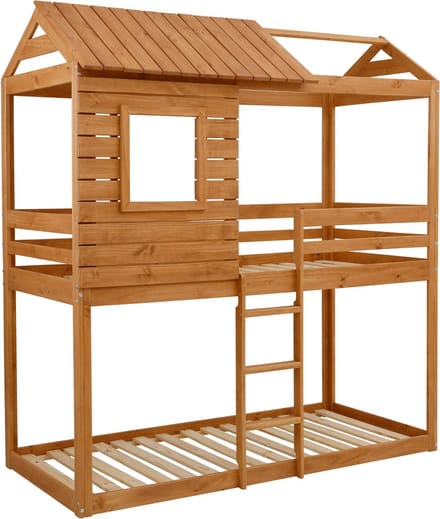 Deer-Bunkbed - House - Bruin Grenen
