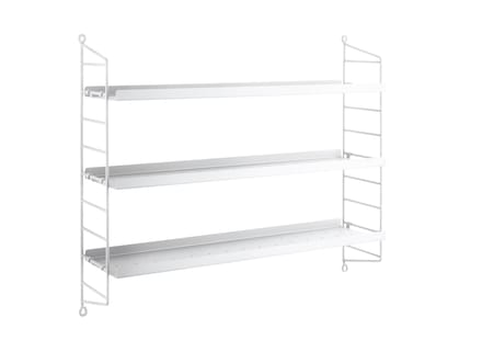 String Furniture Pocket Kast Metaal - wit