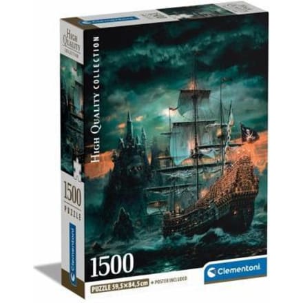 Clementoni - Puzzel - 1500 Stukjes - Piratenschip - Puzzel Voor Volwassenen