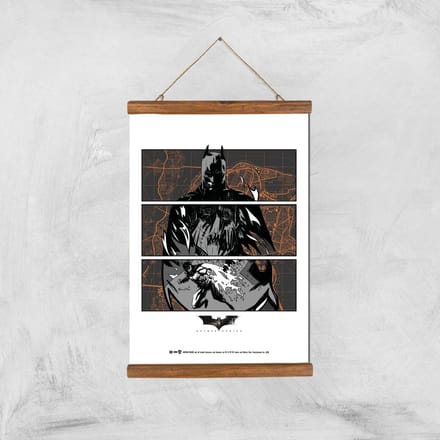 Batman Begins Poster Giclee Art Print - A3 - Wooden Hanger