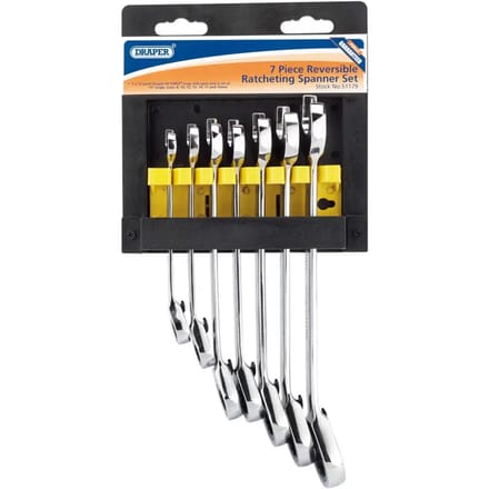 Omkeerbare ratelsleutel Draper (x7)