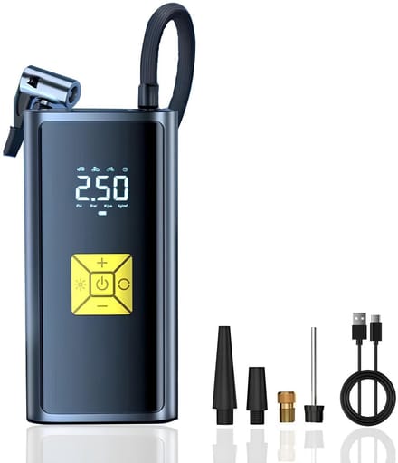 EAFC Compressor Bandenpomp - Elektrische Bandenpomp - Draagbare Luchtcompressor - 6000 mAh - Elektrische Fietspomp - Fiets - Auto - Motor - Bal - Luchtbed - Sinterklaas cadeau auto