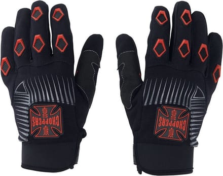 WCC West Coast Choppers -handschoenen Por Vida Zwart/Rood