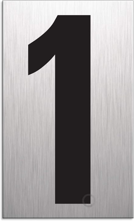 Huisnummer Zelfklevend RVS Look Aluminium Rechthoekig 100x60mm