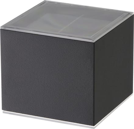 Ledvion - Solar LED Wandlamp - 1W - 25L - 3000K - IP44 - Zwart