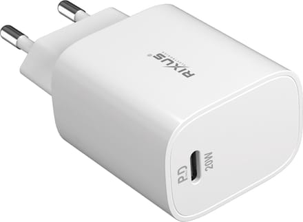Rixus - Snellader USB -C 20W WIt - Geschikt voor USB -C - 20W - Telefoon Adapters - Telefoon Oplader