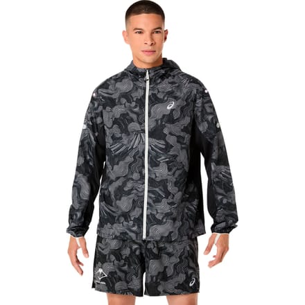 ASICS Fujitrail All Over Print Jacket - Zwart- Heren, Zwart M