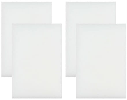 Benson Wonderspons - 4x stuks - wit - 12 cm - melamine - schoonmaken met water