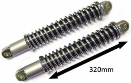 Schokbrekerset open model 529 530 517 320mm chroom