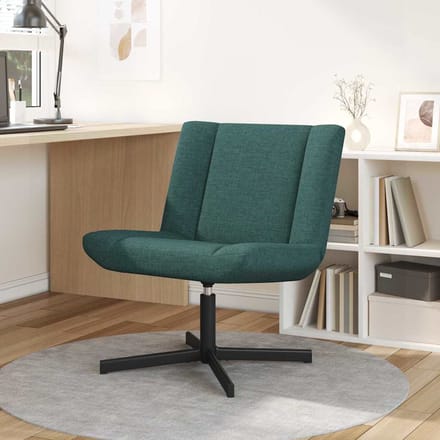 vidaXL - Draaistoel - Donkergroen - 63 - x - 75 - x - 76 - cm - Stof