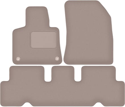 Beige veloursmatten voor: Citroen C4 Grand Spacetourer 5-zits (2013-2021)