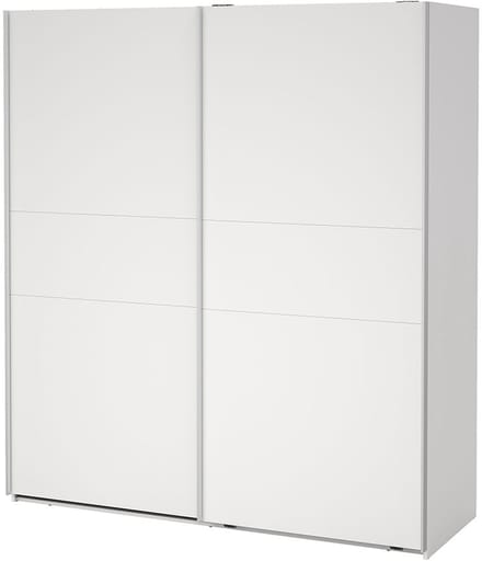 Como schuifdeurkast 2 deuren 180x200cm wit.