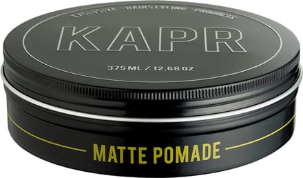 KAPR Matte Pomade 375ml – Haar Pomade Mannen – Matte Finish – Medium Hold – Waterbasis – Grootverpakking
