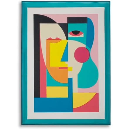 Muurdecoratie afdruk op ster met psychedelisch frame Mauro Ferretti Picassy