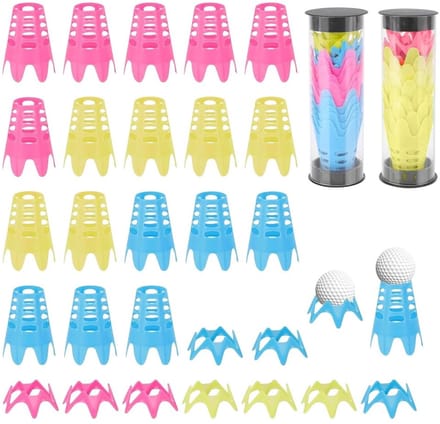 JHUBERS- Golf Tees Plastic - 27 Stuks - Golf Accessoires - Golf Simulator Tees - Verstelbare Golf Tees - Geschikt voor Binnen/Buiten - Golfaccessoires