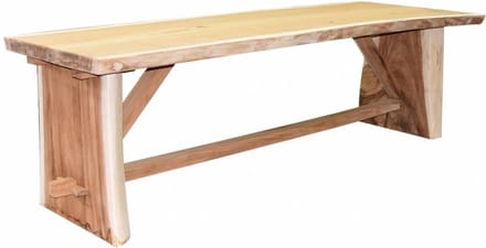 Boomstamtafel 400x100xH77,5 cm - bladdikte 10 cm geschoord