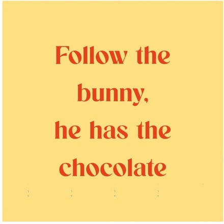 Tegeltje Follow the bunny