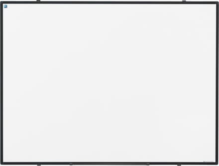 Smit Visual Whiteboard 90x120 cm Gelakt Staal Softline  - 8mm Zwart aluminium frame