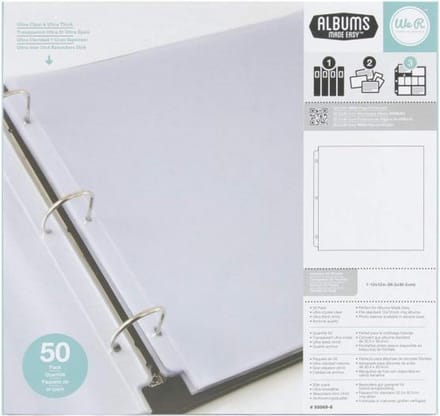 We R Makers page protectors - 3-rings - 30.5x30.5cm - 50 stuks
