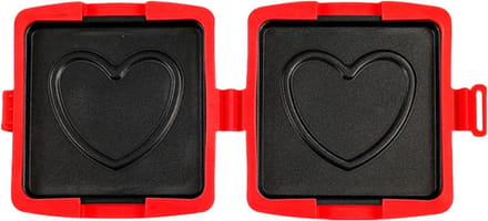 Magnetron Toast Pers - Sandwichmaker Grill - Snelle Snacks Maken - Compact Opvouwbaar - 16 x 14 cm - Rood