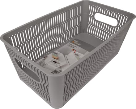 Hozon Opbergmand Grijs 3,8l Stapelbaar & Nestbaar 16.5x29xh11.5cm