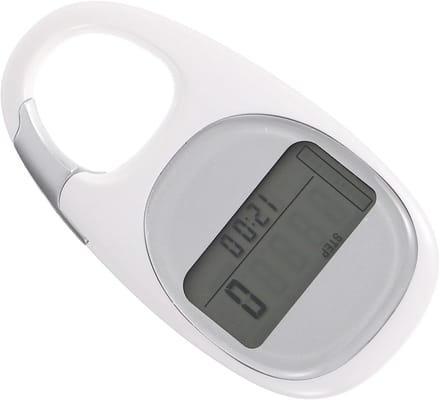 Draagbare Stappenteller - Calorieteller Loopmeter - Buiten Activiteiten - Eenvoudig Gebruik - 7.5x4x1.2cm - Wit