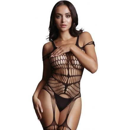 Shots - Le Désir Bodystocking met Scheuren - One Size black O/S