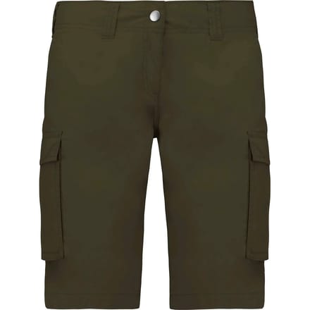Kariban Lichte damesbermuda met diverse zakken K756 - Light khaki - 32 NL (34 FR)