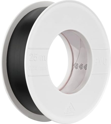 Isolatietape 25m - Zwart, Vlamvertragend, Voor Kabelisolatie