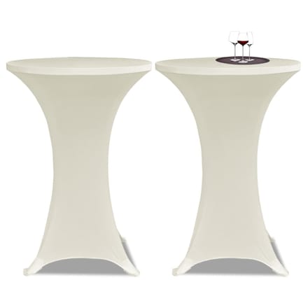 vidaXL - Statafelhoes - 4 - st - stretch - Ø70 - cm - crème