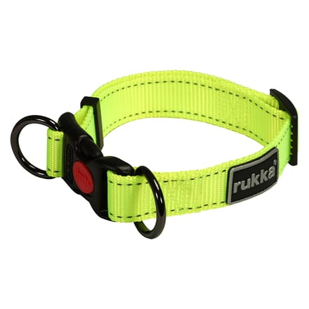 Rukka® Bliss Neon Halsband, geel M Hond