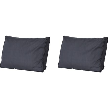 Madison - Lounge Rugkussen Basic black - Ca. 40x60 cm - Set van 2