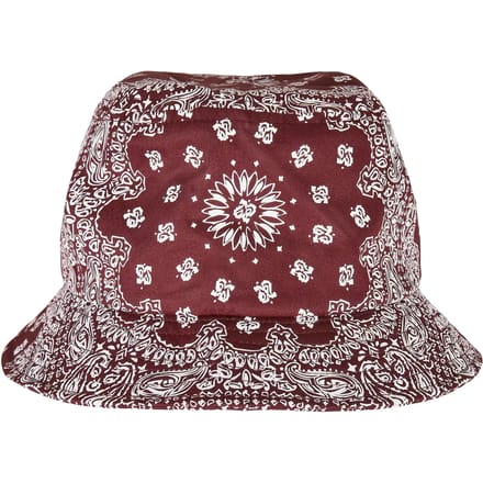 Urban Classics - Bandana Print Bucket hat / Vissershoed - Bordeaux rood