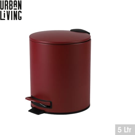 "SCARLET" BADKAMERAFVALBAK 5L MET PEDAAL EN SOFT-CLOSE SLUITING D21XH26CM