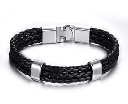 Montebello Armband Baldelia - Leer - Metaal - 8mm - 21cm
