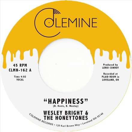 Wesley Bright & The Honeytones - Happiness (7" Single)