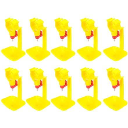 10 Stuks Pluimvee Drinkbekers Machine Automatisch Eendelig Hangende Tepelbeker voor Kip Eend Drinken yellow