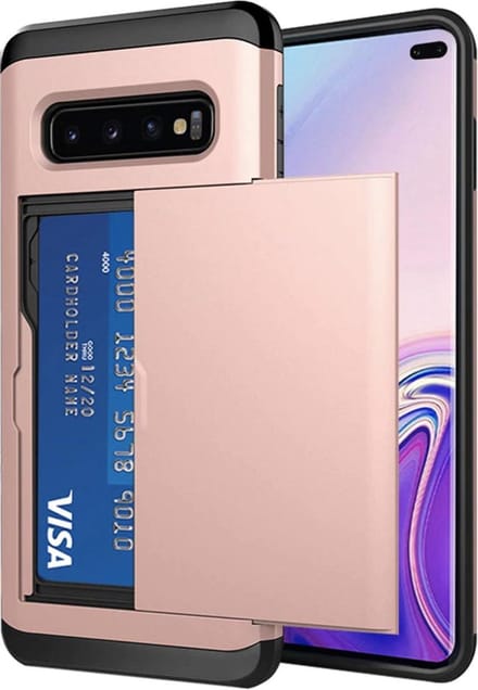 Geschikt voor Samsung Galaxy S10 Backcover | Roze | TPU - Hard PC | Wallet | Pasjeshouder | Shockproof