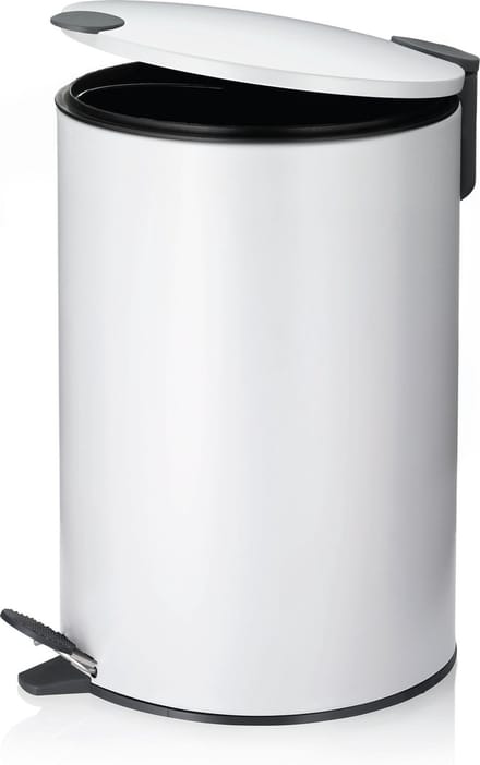 Kela – Pedaal Afvalemmer 12 L - Wit - Kela Mats