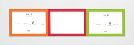 Deknudt Frames multifotolijst S67JK1 P3 - wit - rand - 3x foto 10x15
