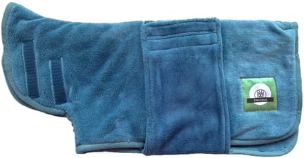Cavlicious® hondenbadjas - zware kwaliteit - microvezel - teal – XM – Jack Russel - Teckel
