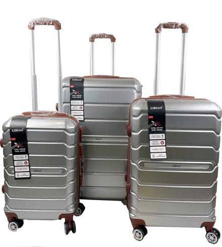Libiao A07 Kofferset 3 Delig - 85l & 50l & 30l - Zilver Grijs