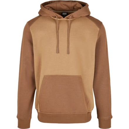 Urban Classics - 2-Tone Raglan Hoodie/trui - M - Bruin