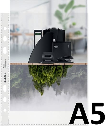 Showtas Leitz Recycle A5 (klein) - 6-gaats PP transparant mat - 100 stuks